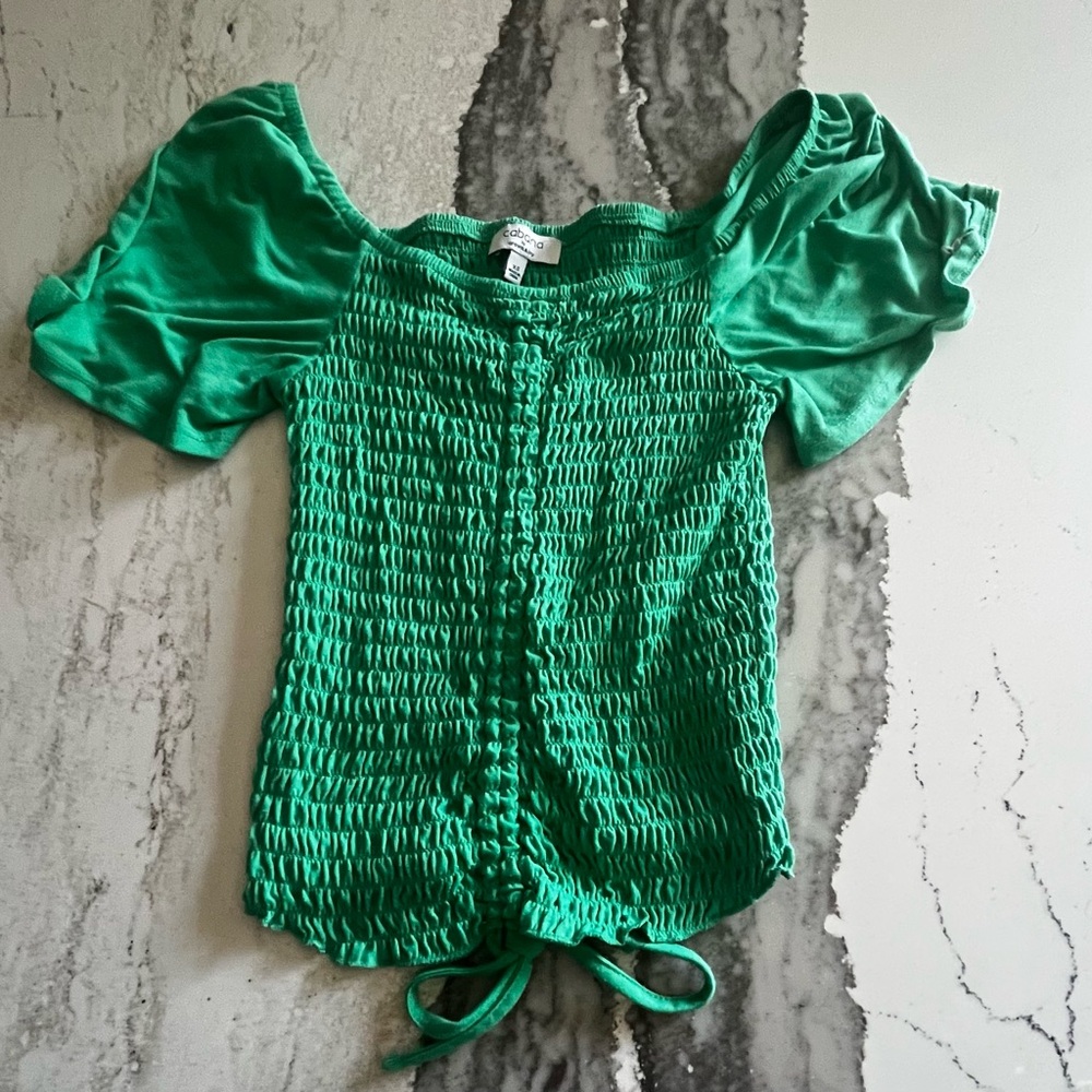 Emerald Green Smocked Blouse